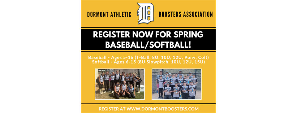 Register NOW for Spring Sports!